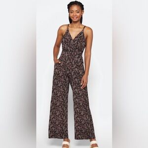 USED - Kaileigh Rochelle Knit Jumpsuit - Black, Paisley